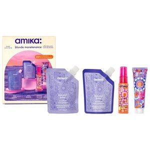 amika Mini Bust your Brass Purple Shampoo & Conditioner Set